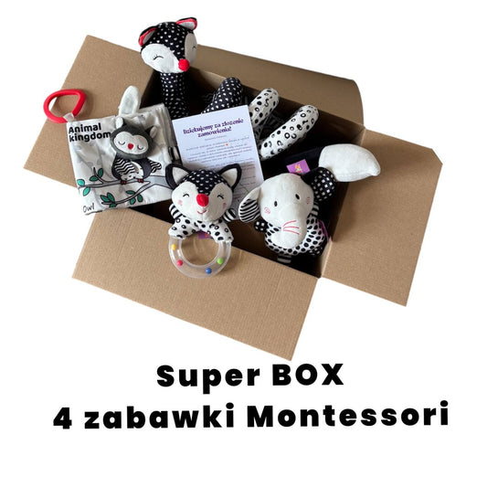 Zestaw edukacyjny Montessori dla niemowląt - 4 zabawki