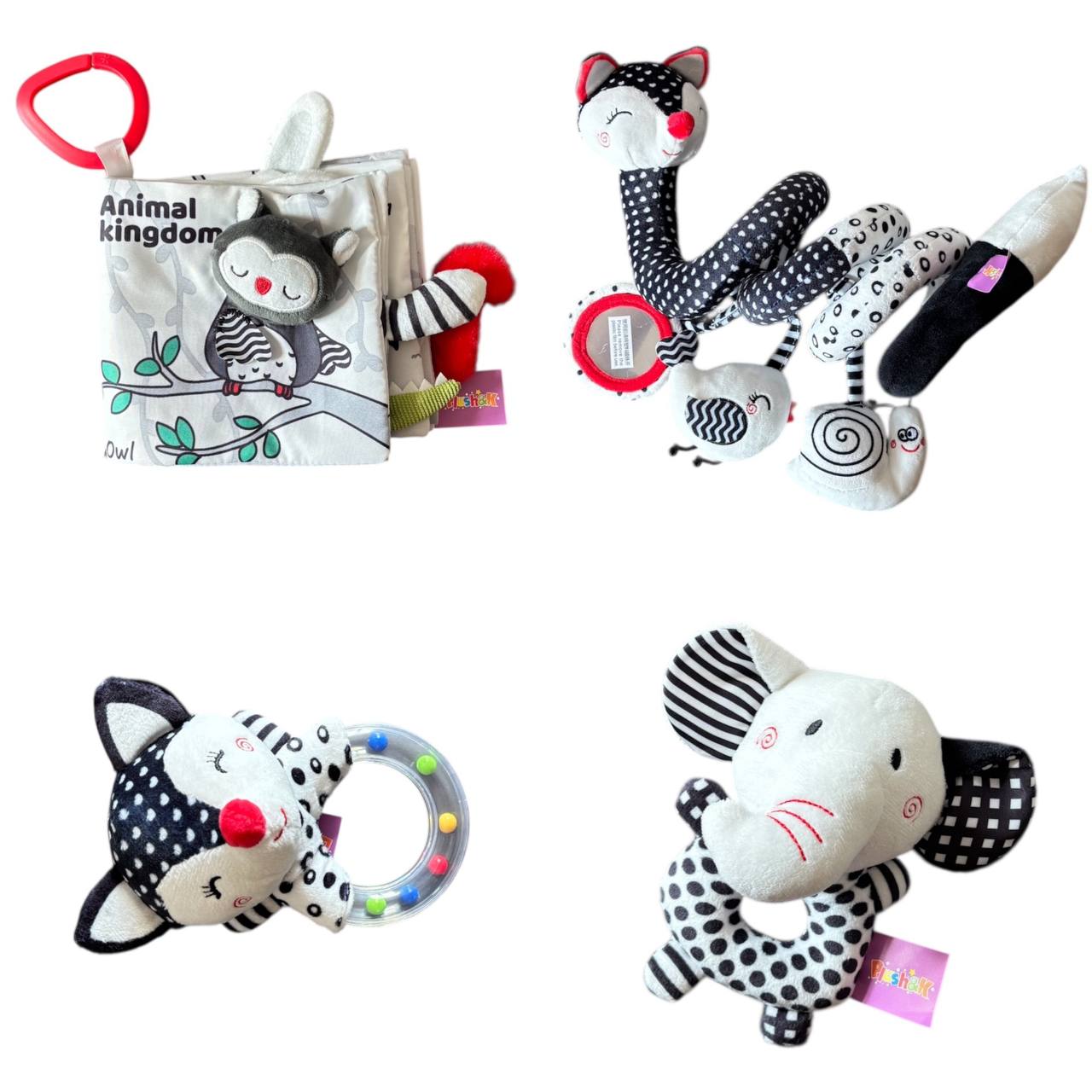 Zestaw edukacyjny Montessori dla niemowląt - 4 zabawki