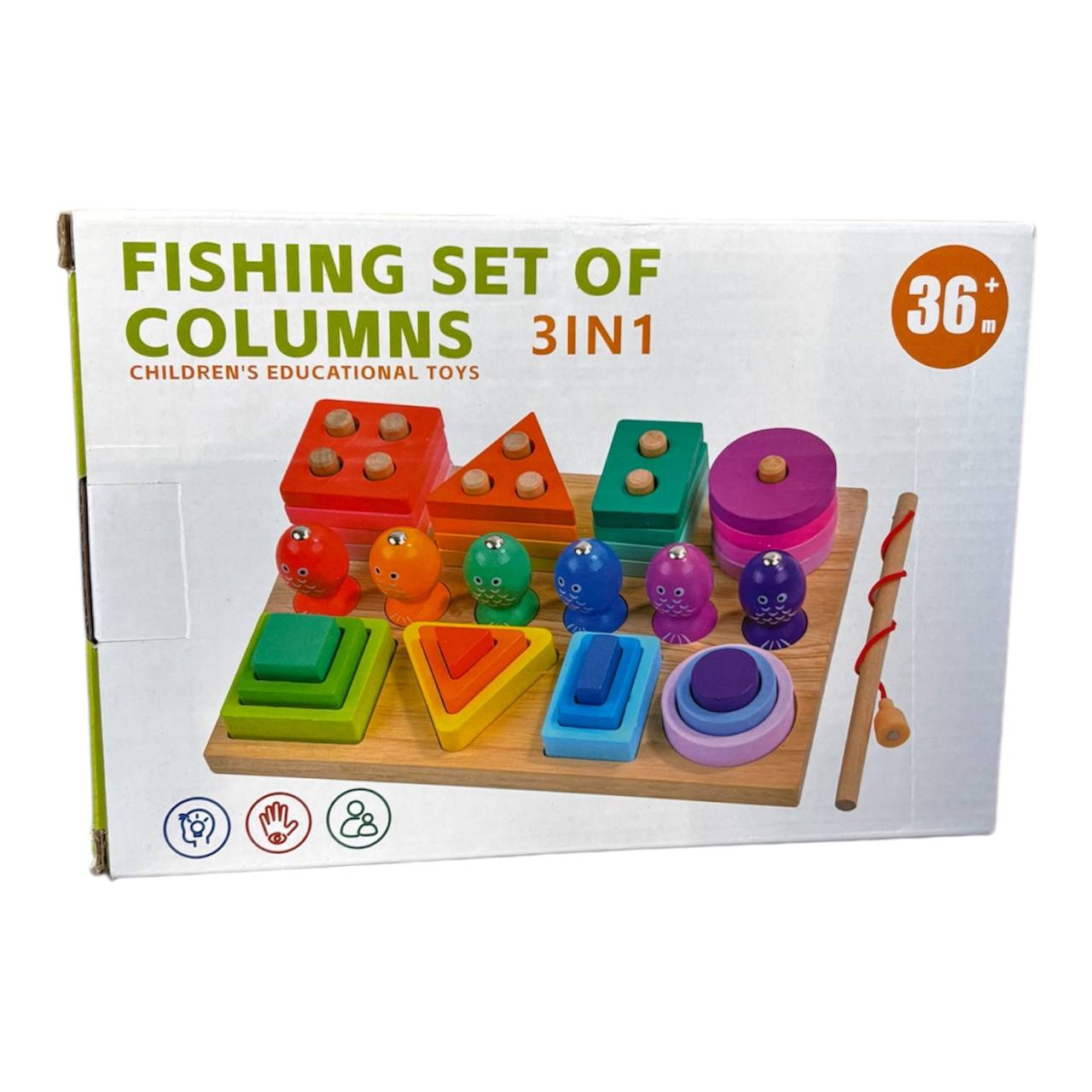 Drewniany zestaw edukacyjny 3w1 - Sorter Układanka dla dzieci