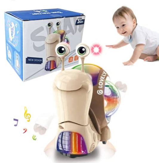 Chodząca Zabawka dla dziecka Ruchoma Ślimak Jasnobrązowy na prezent