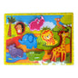Holzpuzzle Dschungel mit Löwe, Giraffe und Nilpferd