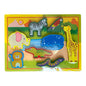 Holzpuzzle Dschungel mit Zebra, Elefant und Giraffe